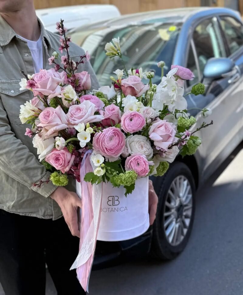Spring Pink and White Box