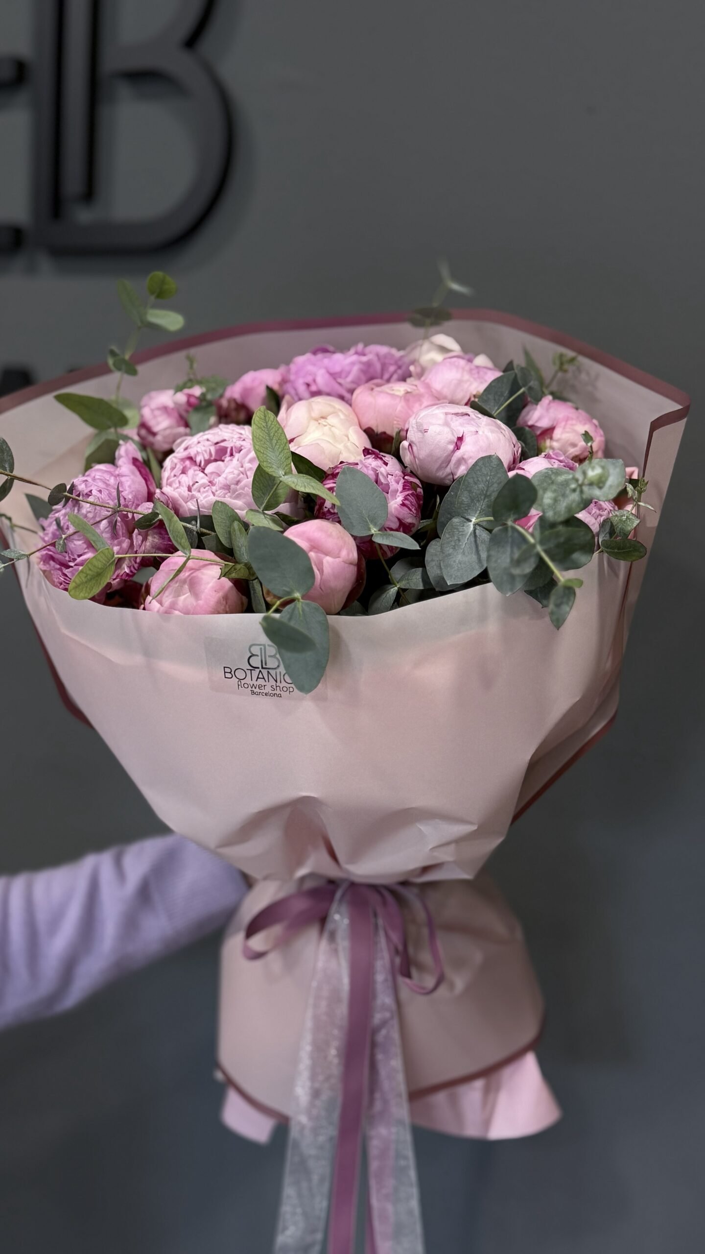 15 Peonies with Eucalyptus - Image 2